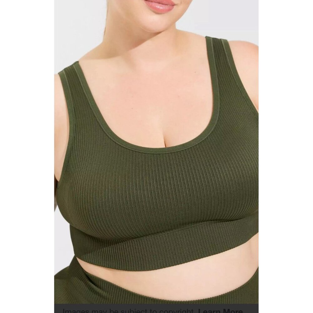Torrid Feel The Fit Sports‎ Bra Women  Sz 4 Green Active Athletic Workout Gym